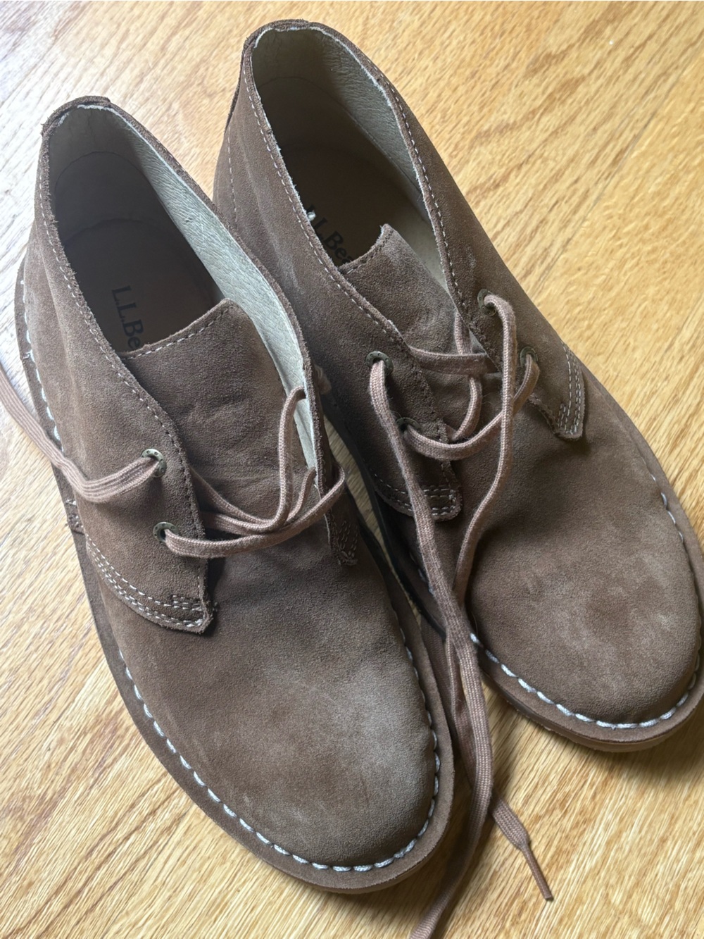 L.L. Bean Women’s Beige Suede Chukka Boots